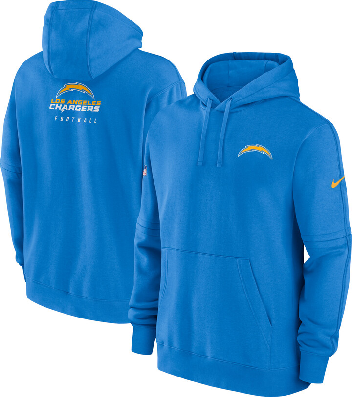 Men's Nike Powder Blue Los Angeles Chargers Sideline Club Fleece Pullover Hoodie