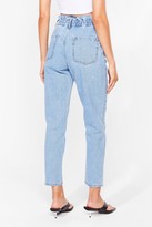 Thumbnail for your product : Nasty Gal Womens Wash Me Roll Paperbag Mom Jeans - Blue - 8