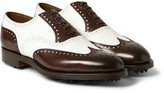 Thumbnail for your product : Edward Green Malvern Two-Tone Leather Golf Brogues