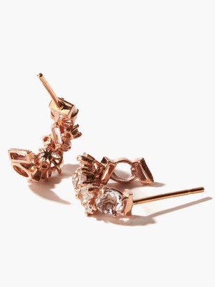 Suzanne Kalan Diamond, Topaz & 14kt Rose-gold Earrings - Rose Gold