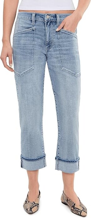 Liverpool Los Angeles 28 Marley Mid-Rise Cropped Girlfriend Jeans Cuffed Women's Jeans Cruise : 2 28, Cotton/Denim/Polyester