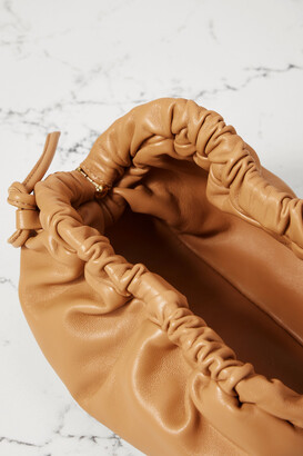 Mansur Gavriel Cloud Mini Gathered Leather Clutch - Tan