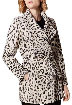 Karen Millen Leopard Print Faux Fur Coat