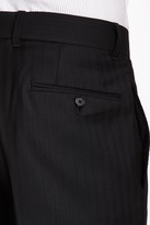 Thumbnail for your product : XMI Black Tonal Stripe Two Button Notch Lapel Wool Suit