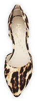 Thumbnail for your product : Alice + Olivia Hilary Flat Snake-Embossed d'Orsay Flat, Gray