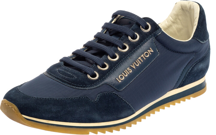 louis vuitton blue suede shoes