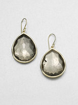 Thumbnail for your product : Ippolita Rock Candy Gelato Pyrite, Clear Quartz & 18K Yellow Gold Large Double Teardrop Earrings