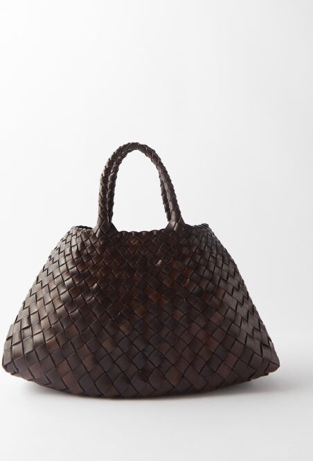 brown woven bag