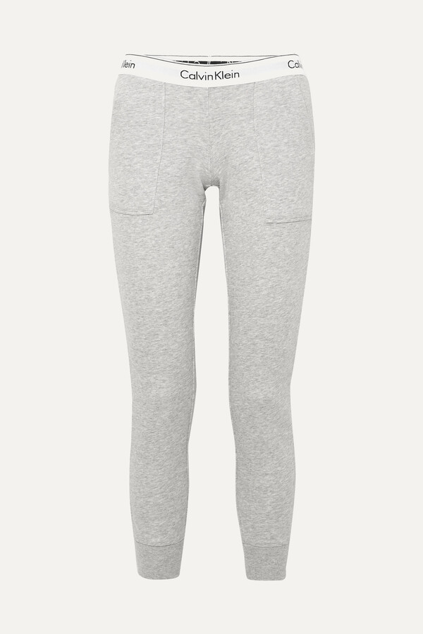 Calvin Klein Underwear Cotton-blend Jersey Track Pants - Gray - ShopStyle
