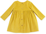 Thumbnail for your product : Burberry Short-Sleeve Corduroy Dress, Lemon Quartz, 3M-2Y