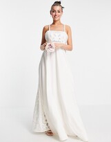 Thumbnail for your product : ASOS EDITION Layla cami wedding dress with applique embroidery