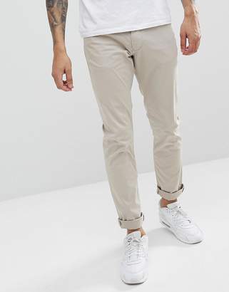 Emporio Armani J06 Slim Fit 5 Pocket Trousers In Beige