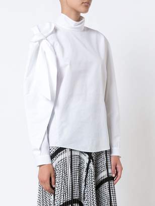 DELPOZO bow embroidered top