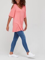 Thumbnail for your product : Very Cold Shoulder Swing Top - Coral