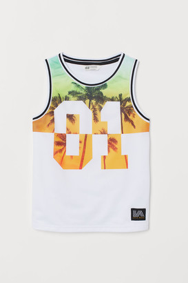 H&M Tank Top with Mesh - White