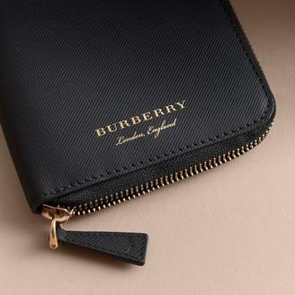 Burberry Trench Leather Ziparound Wallet
