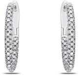 Thumbnail for your product : Julie Leah 1 CT TW Diamond 14K White Gold Hoop Earrings