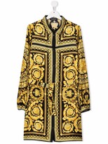 Thumbnail for your product : Versace Children Barocco Kids-print silk dress