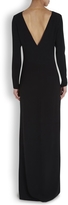 Thumbnail for your product : Adam Lippes Black plunging silk gown