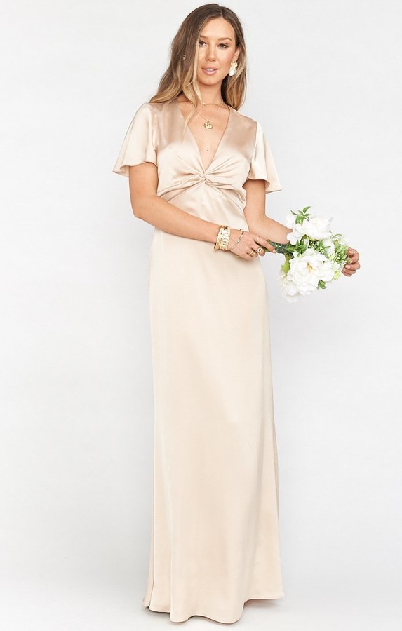 twist bridesmaid dress
