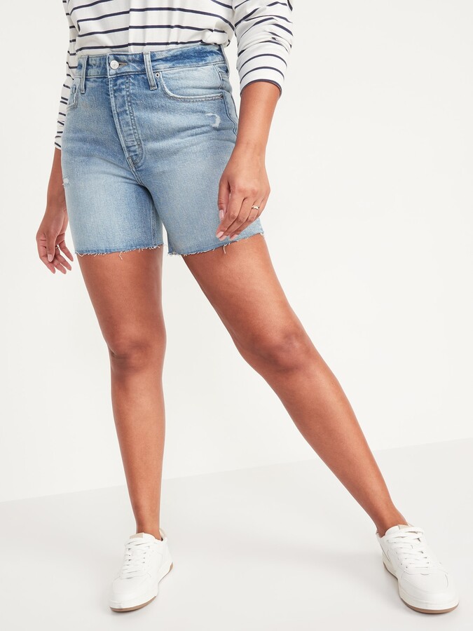 High Waist Button Shorts | Shop the world's largest collection of fashion |  ShopStyle
