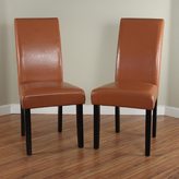 Thumbnail for your product : Monsoon Villa Faux Leather Worn Brown Dining Chairs (Set of 2)