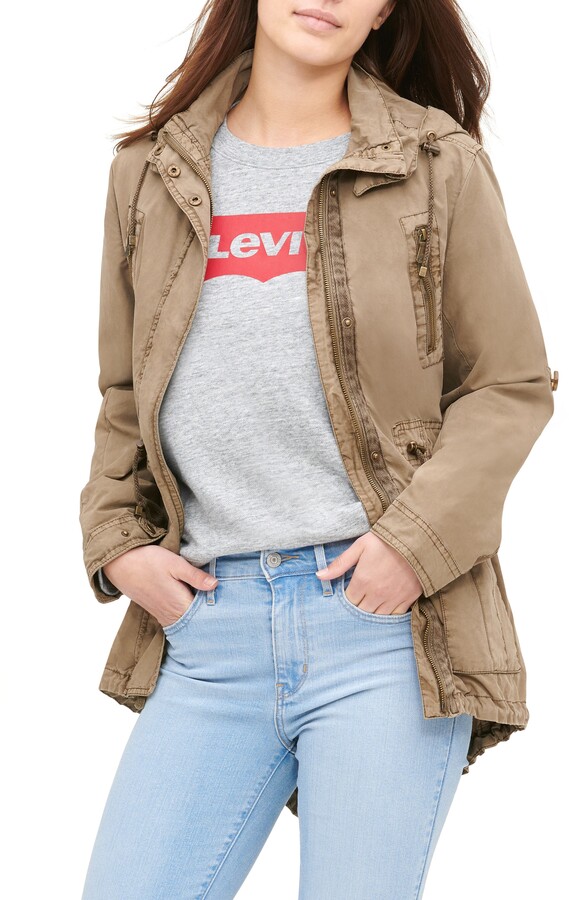 drawstring utility jacket