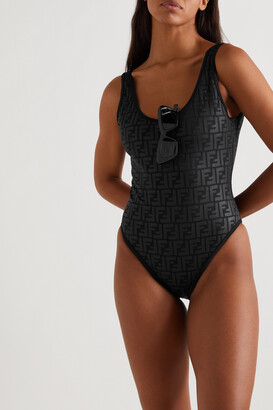 Fendi Embossed Swimsuit - Black