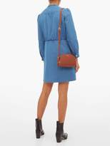 Thumbnail for your product : A.P.C. Hoshi Ruffled Chambray Mini Dress - Womens - Denim