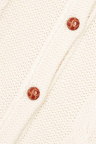 Thumbnail for your product : STAUD Blake Cable-knit Cotton-blend Cardigan - Ivory
