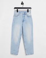 Thumbnail for your product : Monki Taiki organic cotton high waist mom jeans in light dusty blue