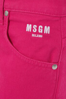 Thumbnail for your product : MSGM Cropped Printed High-rise Wide-leg Jeans