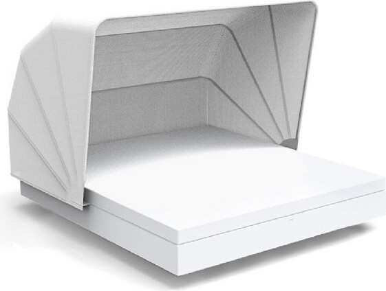 Vondom Vela Basic Square Daybed with folding sunroof Illuminated in White