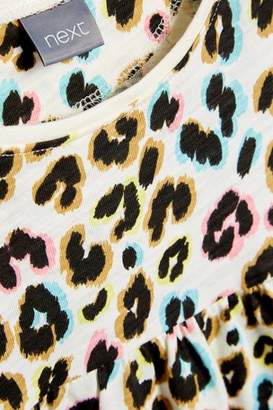 Next Girls Brown Leopard Print Dress (3mths-7yrs)