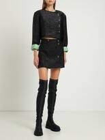 Thumbnail for your product : Ganni Sparkling knit cropped blazer