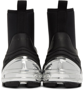Alyx Black and Silver Rubber Boots