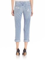 Thumbnail for your product : Current/Elliott The Fling Distressed Straight-Leg Jeans