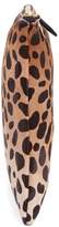 Thumbnail for your product : Clare Vivier Genuine Calf Hair Leopard Print Zip Clutch