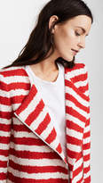 Thumbnail for your product : Alice + Olivia Stanton Collarless Frayed Edge Jacket