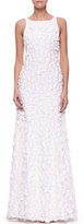 Thumbnail for your product : Ralph Lauren Collection Kiley Floral-Applique Cotton Gown, White