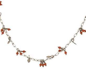 Me & Ro Me&Ro Coral Bead Lotus Petal Necklace