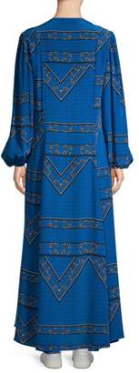 Ganni Sandwashed Silk Maxi Dress