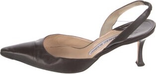 Manolo Blahnik Leather Slingback Pumps