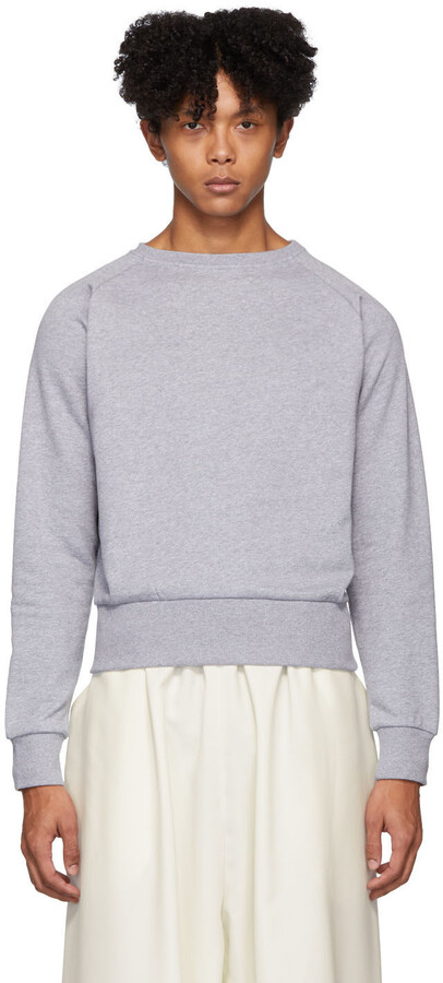 Random Identities Grey Cropped Sweater - ShopStyle