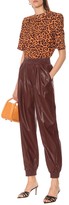 Thumbnail for your product : MSGM Faux leather trackpants