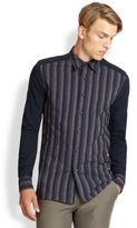 Thumbnail for your product : Richard Chai Striped Panel Sportshirt