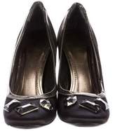 Thumbnail for your product : Burberry Embellished Satin Pumps