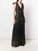 Thumbnail for your product : Dolce & Gabbana metallic spot print evening dress
