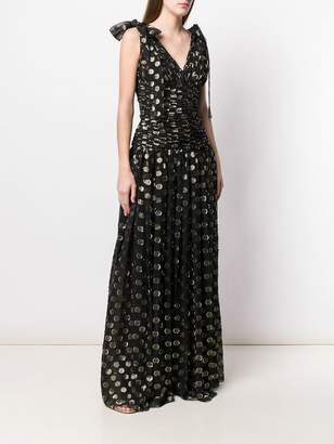 Dolce & Gabbana metallic spot print evening dress