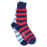 Thumbnail for your product : Thomas Pink Odd Stripe Socks